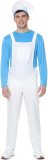 Karnival Costumes Smurf Kostuum Smurfen Kostuum Heren Carnavalskleding Heren Carnaval Verkleedkleren Volwassenen - Blauw/Wit/Beige - Polyester - Maat L - 3-Delig Hoed/Top/Tuinbroek