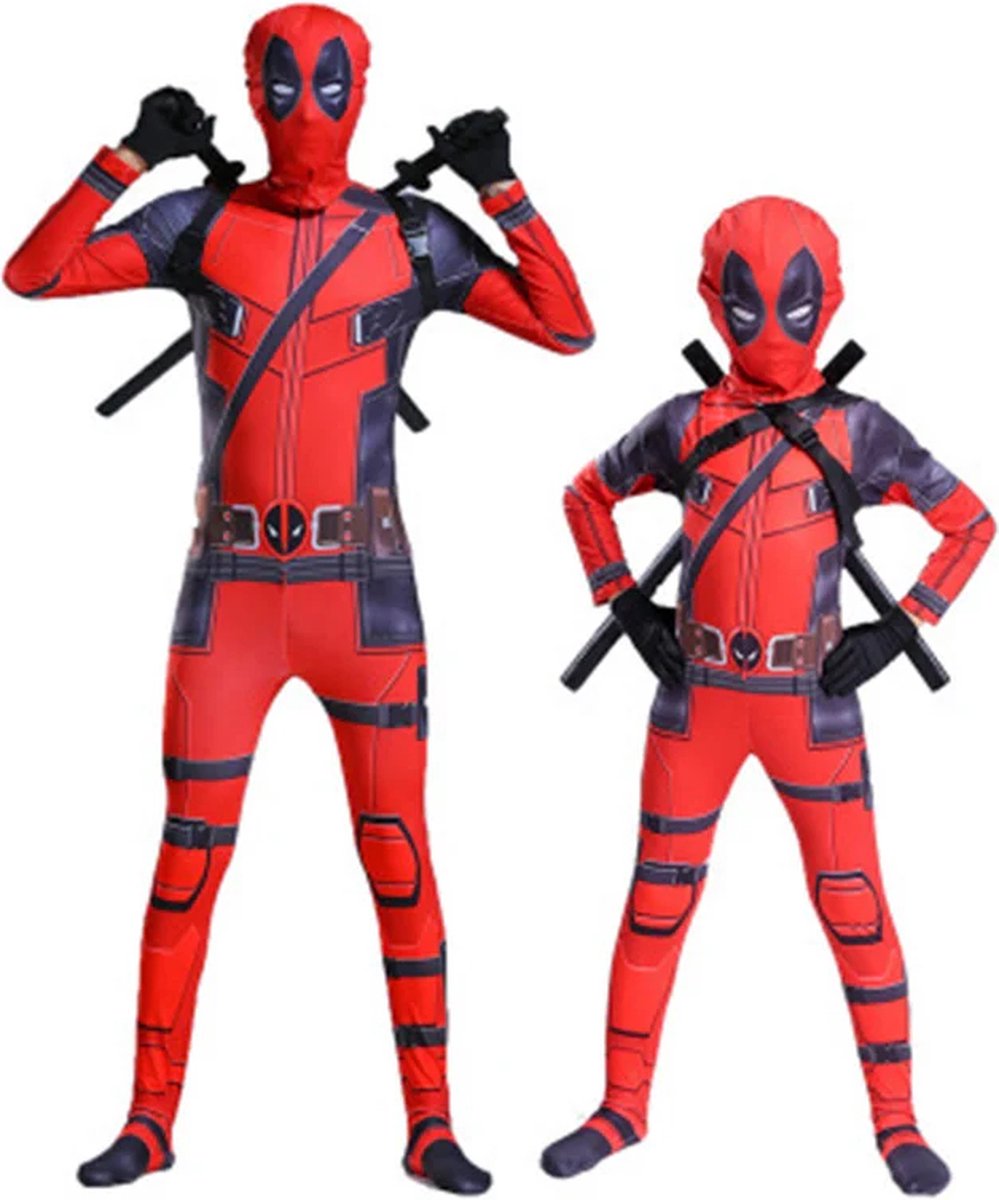 KrijgHonger - Deadpool Kostuum - Voor Kinderen & Volwassenen - Maat M - (Geschikt Voor 160-170 cm ) - Carnavalskleding - Halloween - Superhelden Kostuum - Deadpool pak - Verkleedkleding