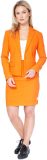 OppoSuits Foxy Orange - Vrouwen Kostuum - Oranje - Koningsdag - Maat 42