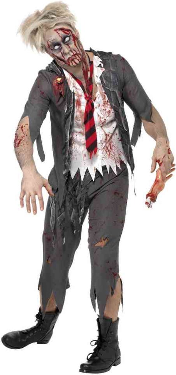 Schooljongen Zombie kostuum voor heren Halloween - Verkleedkleding - Medium