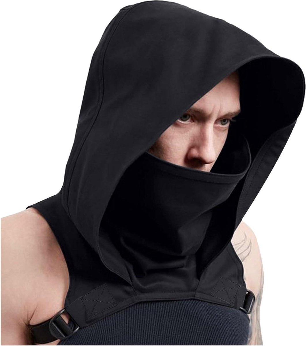 Schurk Gugel Capuchonsjaal Gothische Cape Hoed voor Halloween Cosplay - Cyberpunk Ninja