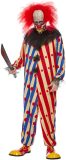 Smiffys - Creepy Clown Kostuum - M - Rood/Blauw