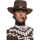 Smiffys Heren cowboy verkleed hoed Clint - bruin - western accessoires -