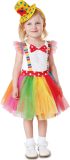 VIVING COSTUMES / JUINSA - Tutu clown kostuum voor meisjes - 98/104 (3-4 jaar) - Kinderkostuums