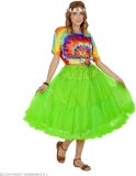 Widmann - Elfen Feeen & Fantasy Kostuum - Knielange Tulle Rok Petticoat 65 Centimeter Groen Vrouw - Groen - One Size - Halloween - Verkleedkleding