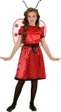 Widmann - Lieveheersbeest Kostuum - Cute Lieveheersbeestje - Meisje - Rood - Maat 104 - Carnavalskleding - Verkleedkleding