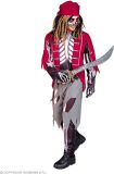 Widmann - Piraat & Viking Kostuum - Lang Verloren Piraat Skelet - Man - Rood, Grijs - Small - Halloween - Verkleedkleding